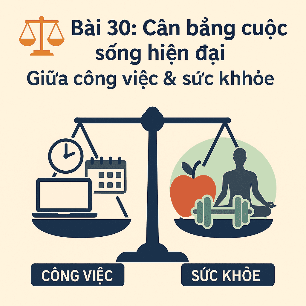 Cân bằng cuộc sống hiện đại giữa công việc và sức khỏe